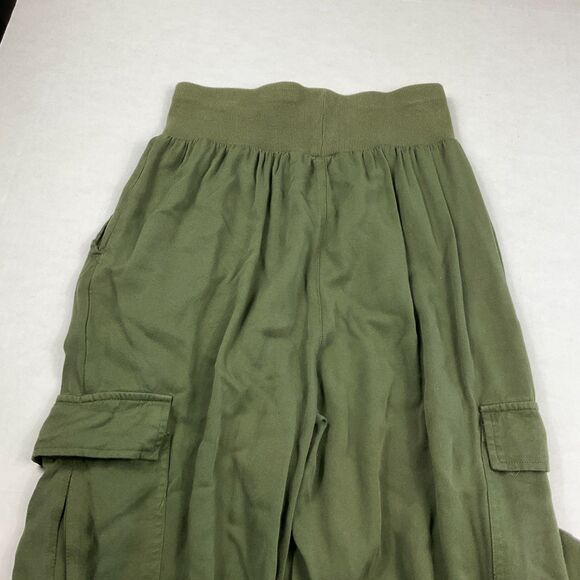 C&C California Knit Cargo Jogger Pants Olive Green Relaxed Casual Boho Lounge M - Picture 9 of 11